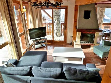 Chalet de Bellecôte Hunting Lodge - Wohnraum