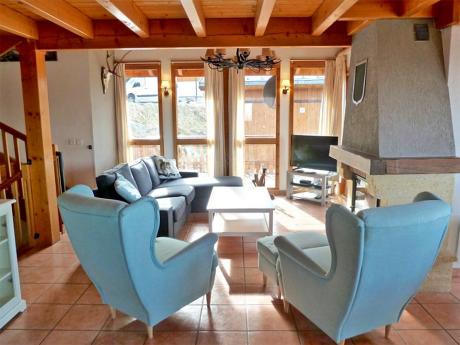 Chalet de Bellecôte Hunting Lodge - Wohnraum