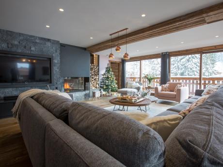 Ski Chalet Les Gets - Wohnraum