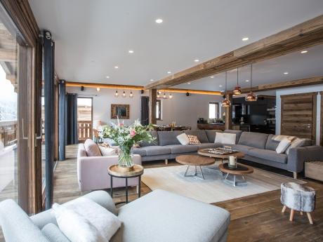 Ski Chalet Les Gets - Wohnraum