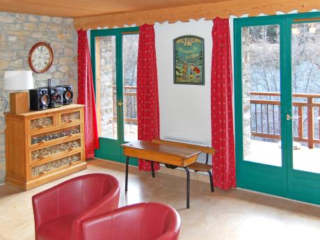 Chalet La Rossa Champagny - Wohnraum