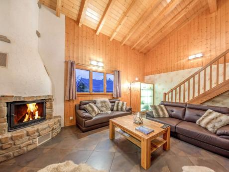 Chalet La Tzoumaz Pearl - Wohnraum