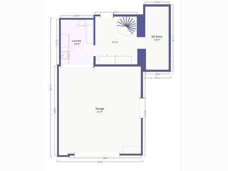 Chalet Fleur de Meribel - Grundriss -Niveau 0