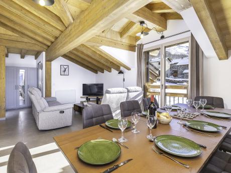 Panorama des 3 Vallées - Wohnraum   Essbereich