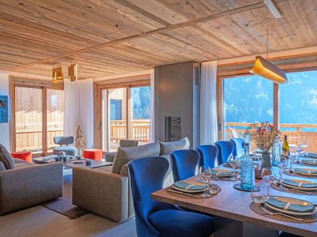 Chalet Harmonie Vaujany - Wohnraum Essbereich