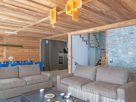 Chalet Harmonie Vaujany - Wohnraum