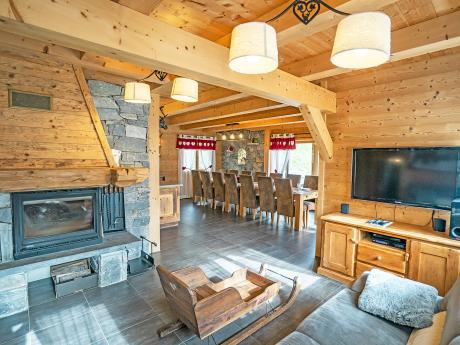 Chalet Coeur Petit Châtel - Wohnraum