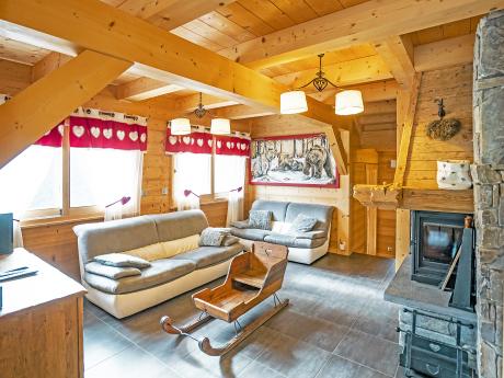Chalet Coeur Petit Châtel - Wohnraum