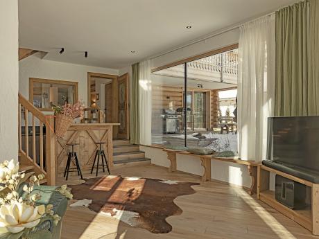 Carezza Dolomiti Chalet Wohnraum Anbau1 B