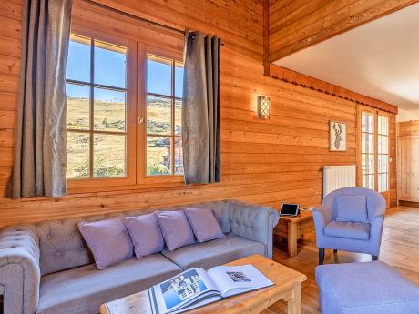 Chalet de l'Altiport P12 - Wohnraum @Art Prism